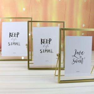 Ameublement personnalité décoration créative décoration fer Art géométrique <span class=keywords><strong>verre</strong></span> métal <span class=keywords><strong>cadre</strong></span> <span class=keywords><strong>Photo</strong></span> tridimensionnel - Product Image 1