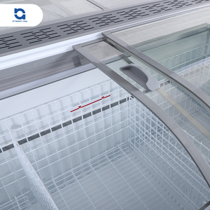 Grand réfrigérateur congélateur commercial congélateur d'île de centre commercial avec la viande congelée par porte en verre de réfrigérateur - Product Image 6