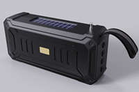 Enceinte solaire d'extérieur avec basses puissantes, lampe torche, radio FM, lecteur MP3 USB/TF, haut-parleur portable sans fil