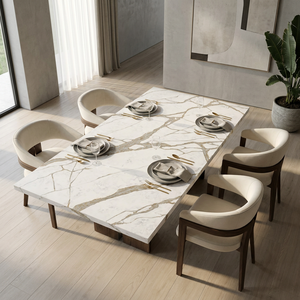 Dalle de pierre reconstituée Calacatta Gold polie 20 mm, finition premium, pour panneaux de bar rétroéclairés de boîte de nuit royale - Product Image 2