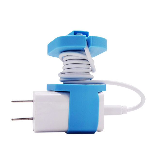 2 in 1 Silicone Cable Winder Charger Protector Cover Wire Organizer for Iphone Usb Charger Cable Charging Head Protective Case