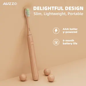 AUZZO Custom Logo Oem Deep Clean Battery Powered Toothbrush Sonic Vibration Electric Toothbrush For Adult
