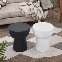 Meubles de maison mobiles de luxe au design moderne, table de chevet ronde créative pour petite chambre et table basse en fibre de verre