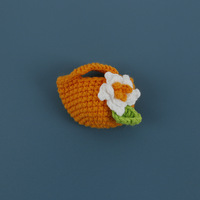 2025 poupée vêtements accessoires Crochet Mini sac à main avec fleurs de fruits décoration pour vêtements porte-clés bricolage accessoires