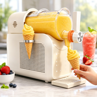 Machine à slush 2 en 1, machine à slush et à glace molle pour usage domestique et petites entreprises, CE&CB, machine à boissons glacées automatique 1,8 L
