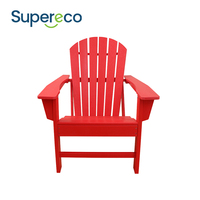 Mobilier d'extérieur confortable et durable en PEHD, y compris Adirondack Patio Garden Backyard Poolside Deck Chaise longue ergonomique