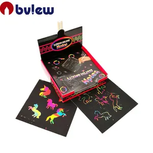 Bview Ar热卖100纸艺术刮刮纸儿童DIY