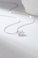 Collar con Colgante de Plata de Ley 925 con Moissanita y Circonita, Serie Premium de Moda, Accesorio para el Cuello, Venta al por Mayor Directa de Fábrica de Joyería