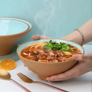 Ramen mangkuk sup besar, ukuran khusus rumah mie melamin peralatan makan plastik mangkuk melamin