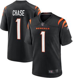 Camisetas Deportivas para Hombre, Nueva Temporada 2025/26, Camisetas de Fútbol Americano # 9 Burrow # 1 Camiseta de Fútbol Americano de los <span class=keywords><strong>Cincinnati</strong></span> Bengals al por Mayor - Product Image 4