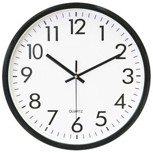 Promotion Horloge Murale Moderne Classique à Quartz 12 Pouces, Cadre Noir Personnalisé, <span class=keywords><strong>Cadran</strong></span> Blanc, Design Silencieux pour la Maison - Product Image 2