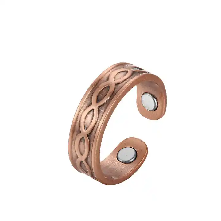 2pcs Copper Rings For Men Women Copper Magnetic Ring With Strong Magnets  Adjustable Thumb Finger Ring Jewelry Gift For Golf Sport | Don't Miss These  Great Deals | Temu