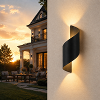 Lampe murale LED minimaliste d'extérieur, étanche IP65, pour chambre à coucher, salon, salle de bain, couloir, hôtel