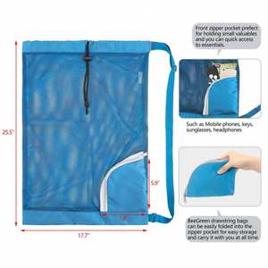 Custom Logo String <b>Drawstring</b> Bag Polyester <b>Backpack</b> for Men Women Athletic Gym Sports Workout Beach Swim - Product Image 2