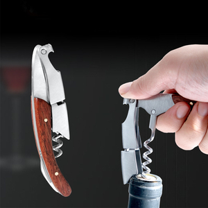 ที่เปิดไวน์ม้าน้ำแบบมืออาชีพพร้อมด้ามไม้สว่านเปิดขวดโลหะอเนกประสงค์แบบพกพา - Product Image 4