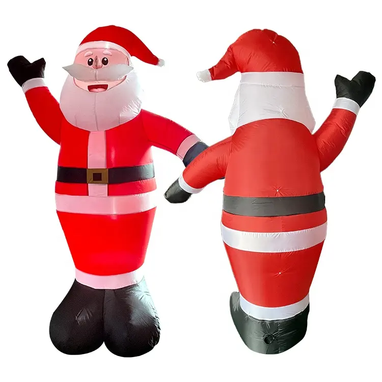 Hot Selling Christmas Inflatable Claus 2.4M Waterproof Red Stuffed Santa for Xmas Yard Ornament
