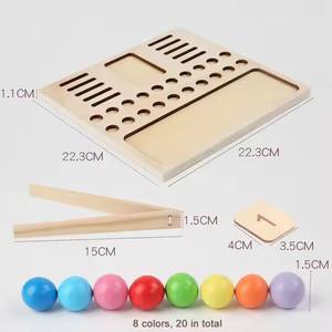 Montessori para niños, operación matemática de madera, juegos de cuentas con Clip, aprendizaje educativo, material didáctico, juguetes para niños y niñas - Product Image 3
