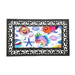 Halbkreis/Rechteck DIY Design Bedruckbare Personalisierte Logo Rutschfeste Fußmatte Sublimations-Blanko Gummi-Bodenmatte - Product Image 6