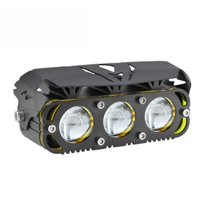 ไฟสปอร์ตไลท์ LED ภายนอกรถยนต์ 3 ดวง สำหรับขับขี่ ใช้เป็นไฟเสริม กันน้ำ แสงสปอตไลท์สีแดง พร้อมไฟ DRL รุ่น MO-233 รับประกัน 2 ปี สำหรับรถยนต์ - Product Image 2