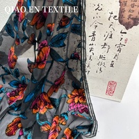 Jupe chemise en tissu Jacquard avec nouvelle encre Design abstrait en détresse Doublure respirante Écharpe végétale de style ethnique pour les filles