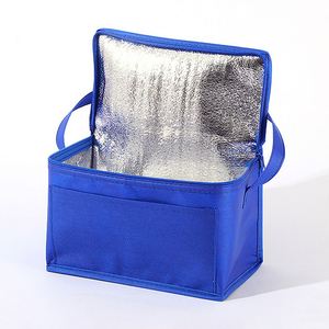 Custom Aluminum Foil Insulated Bag Portable Fresh Keeper Lunch Handbag Picnic Beer Cola 210D Lunch Cooler Tote Bags - Product Image 3