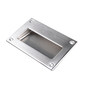 Pegangan pintu geser 3612 gagang tarik jari tersembunyi Oval baja tahan karat - Product Image 1