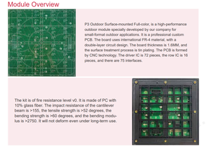 โมดูลแผงจอแสดงผล LED P3 ขนาด 192x192 มม. ความสว่าง 5000cd รับประกัน 2 ปี สำหรับใช้งานกลางแจ้ง - Product Image 5