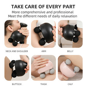 Masajeador Eléctrico Recargable de 4 Cabezales, Nuevo Mini Pistola de Masaje de Percusión de Tejido Profundo para el Cuerpo - Product Image 4