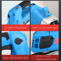 Scie à ruban électrique pour le travail du bois avec une inclinaison de ±45° °   Coupe Courbe et Lumière Laser à Vitesse Variable, Adapté pour le Travail du Bois