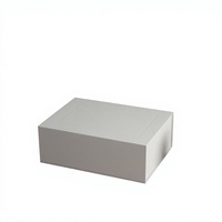 Caja de Regalo Magnética, Cartón Texturizado Reciclable, Cierre Magnético Rígido Blanco, Embalaje con Tapa Abatible, Laminación Mate