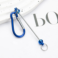 DIY Großpackung Perlenbesetzte Kleine Rucksack-Accessoires Einfacher Stil Bergsteiger-D-Verschluss Metallhaken Schnalle Wiederaufladbar