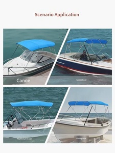 Sz Sz-4hip Gris clair, Capote <span class=keywords><strong>Bimini</strong></span> pour <span class=keywords><strong>bateau</strong></span> à 4 arceaux, 96"L X 60"-90", Housse de remplacement de qualité supérieure pour auvent, Neuve - Product Image 5