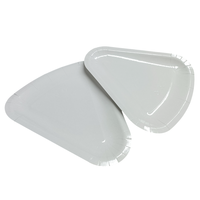 Plateau triangulaire carré pour tranches de pizza en carton robuste, jetable, compostable, résistant à l'eau, portable pour les fêtes et les plats à emporter