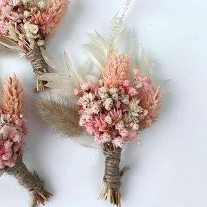Bouquet di Fiori Secchi in Stile Bohémien per Boutonnière dello Sposo e Decorazione Corsage da Polso per Damigelle - Product Image 5