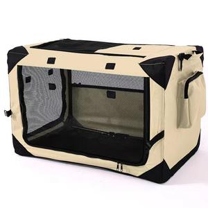 Polar yatak katlanır yumuşak köpek sandık taşıma çantası ile yumuşak taraflı Pet katlanabilir kulübesi kafes dayanıklı örgü Windows güçlü çelik çerçeve - Product Image 4