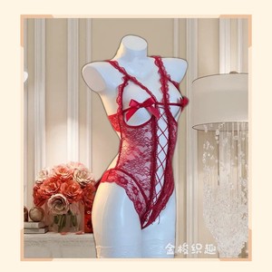 Lingerie sexy tissée Golden Shuttle, body push-up en dentelle douce à entrejambe ouvert, chemise de nuit transparente sexy 017 - Product Image 1