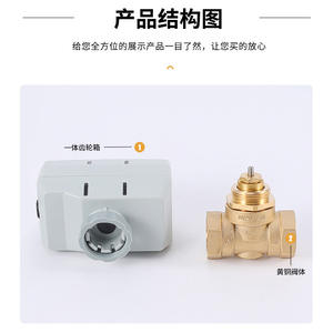 Vannes d'arrêt électriques en laiton fournies par le fabricant, unités de ventilo-convecteurs à température contrôlée, raccordement fileté, vannes à trois fils - Product Image 1