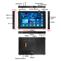 Tablet Robusta OEM de 10 Pulgadas con Android 15, Resistente al Agua y a los Golpes, 5G, NFC, para Logística de Almacén, Inventario y Operaciones de Campo