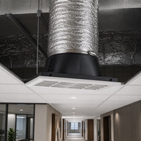 Adaptateur de diffuseur de plafond CVC commercial et résidentiel en PP vierge avec collier à clipser et amortisseur