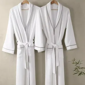 Top Selling Bathrobe Waffle Cotton Hotel Direct Factory Quick Dry Shower Lightweight Waffle Robes Cheap Spa Waffle Robe