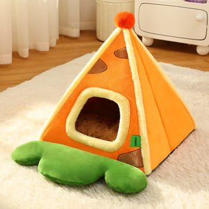Carrot-shaped warm dog <b>bed</b> for autumn and winter, enclosed small and medium-sized dogs, dog <b>bed</b>, dog tent, cross-border - Product Image 2
