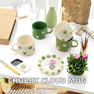 Taza de cerámica creativa de alta apariencia Chubby, taza de nube de alivio pintada a mano, estilo de diseño novedoso <span class=keywords><strong>para</strong></span> regalos de negocios - Product Image 2