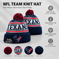 Bonnet en tricot avec pompon et logo personnalisé, classique et confortable pour les jours de match, les fêtes en plein air et les tenues de stade par temps froid