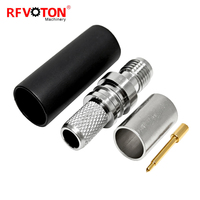 Connecteurs coaxiaux RF à faible perte RP-SMA femelle à sertir haute performance pour antenne de routeur WiFi LMR240 RG8X RG59