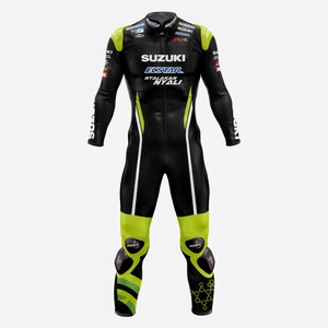 Zuzuki Andrea Lannone Traje de motocicleta Grado superior Cuero genuino 1Pc mono Pista/Montar Biker Cuero de vaca/Canguro MotoCP Traje CE - Product Image 1