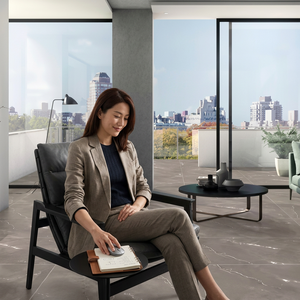 Ameera Gray Carved Matte Porcelain Tiles 600x1200mm Anti Slip Luxury Floor and Wall Collection - Product Image 6