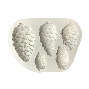 Moule en silicone écologique et non toxique à 5 cavités en forme de fleur de Noël pour gâteaux, fondants, chocolats, bonbons et décorations en sucre - Product Image 5