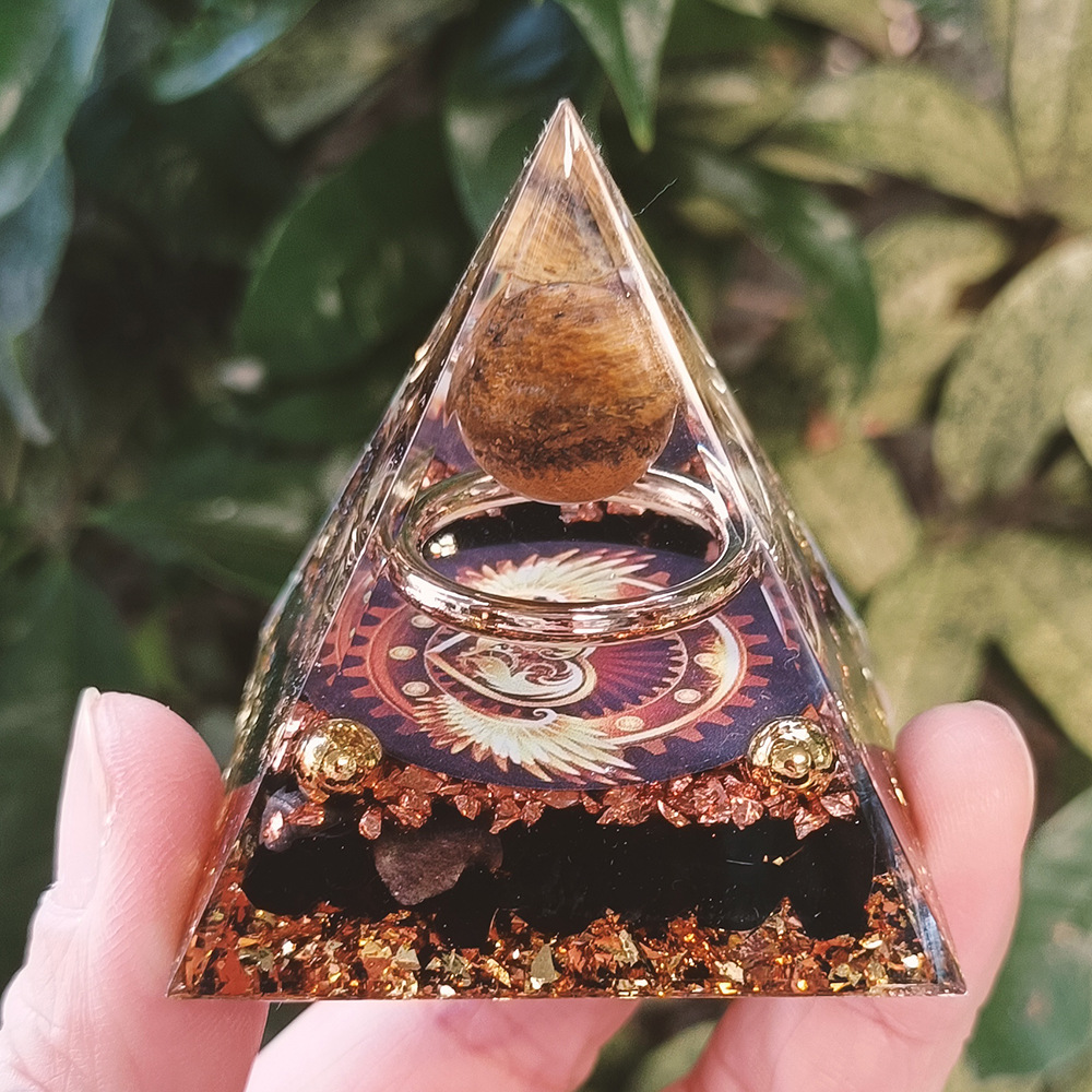 Nueva cuenta de oro obsidiana ojo de tigre 5 cm