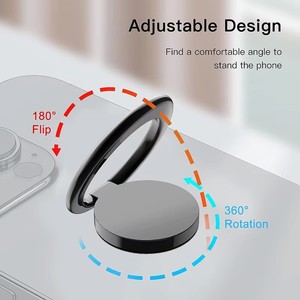Di alta qualità del telefono cellulare con anello con impugnatura a dito 360 in metallo rotante per dito medio magnetico con supporto per telefono cellulare - Product Image 4