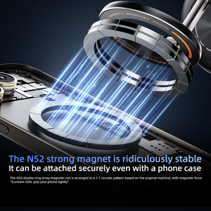 Aimants puissants en alliage de zinc durable Rotation à 360 ° Bras de serrage pliable Ventouse sous vide Support de téléphone portable pour voiture Support magnétique - Product Image 6
